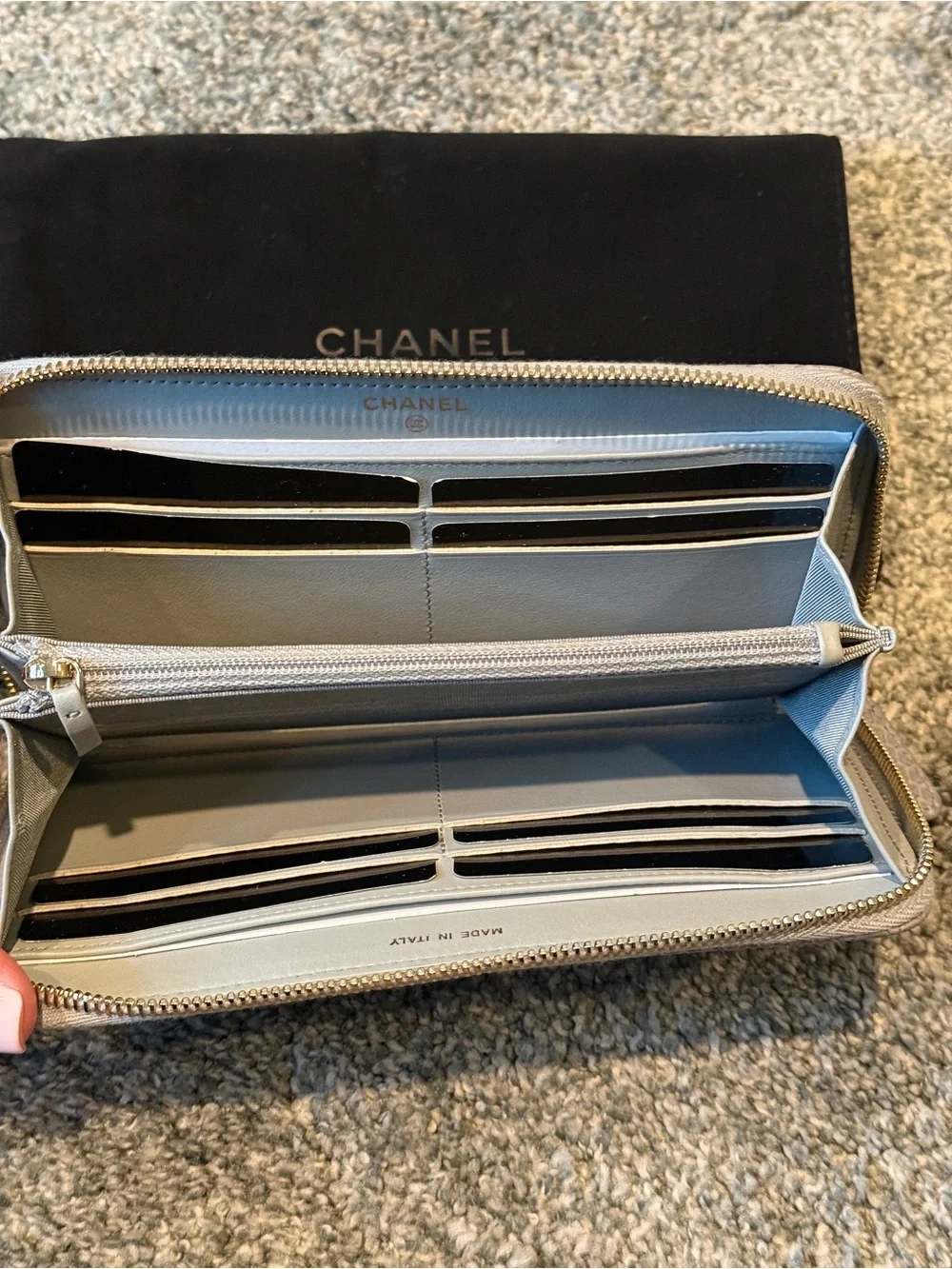 CHANEL Python Zip-Around Continental Wallet circa 2013-2014 collection